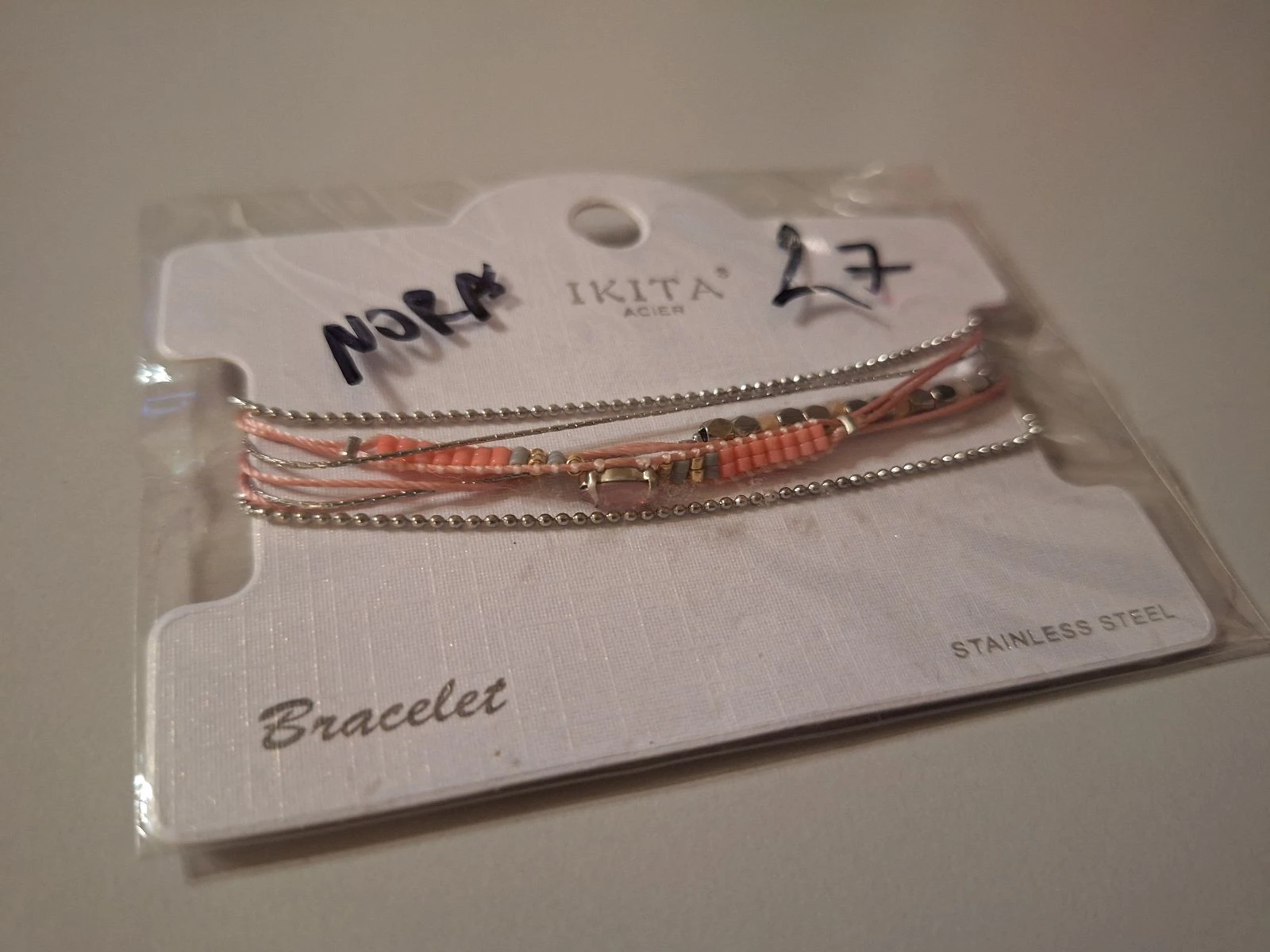 Hermoso brazalete ajustable de varios rangos Ikita de acero inoxidable – photo 2